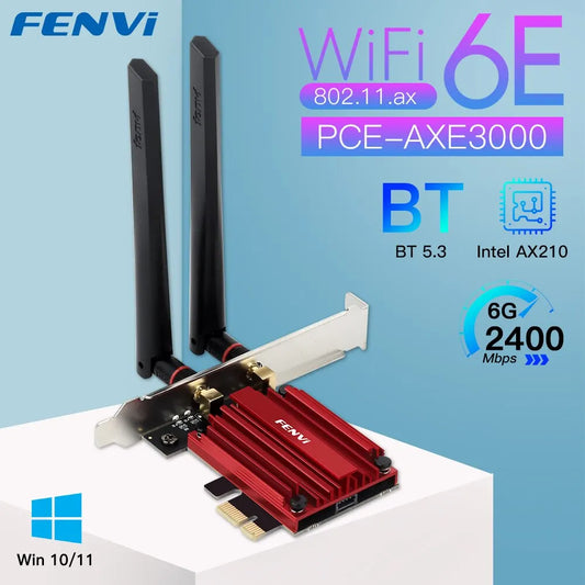 AX210 5374Mbps Wifi 6 PCIE Network and Bluetooth Adapter 